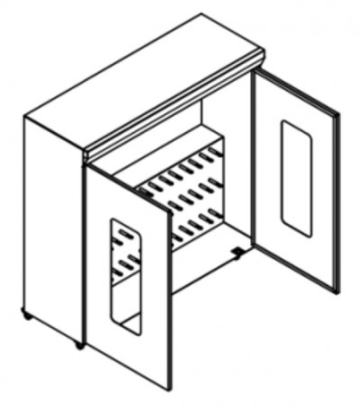 Шкаф озонирования и сушки одежды и обуви (оцинк.) 2400х2400х800мм 
